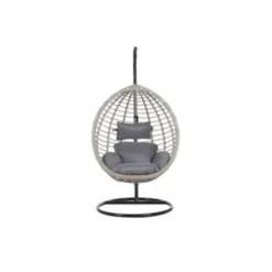 Beliani Hangstoel TOLLO - Grijs Pe Rotan -Stijlvolle Tuinmeubelwinkel 0004cbd7c0394f9ba61414f2b8303722