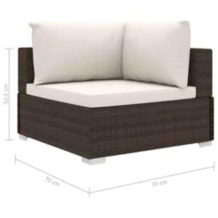 VidaXL 6-delige Loungeset Met Kussens Poly Rattan Bruin -Stijlvolle Tuinmeubelwinkel 044bd6c1331d4965b296076028be05d8
