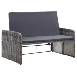 VidaXL 2-delige Loungeset Met Kussens Poly Rattan Grijs -Stijlvolle Tuinmeubelwinkel 09e62e18e17e42c992f145bfafd37b89