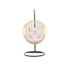 Beliani Hangstoel ASPIO - Beige Pe Rotan -Stijlvolle Tuinmeubelwinkel 0a57f6e8e7f84b658018ac6f00ce5b45