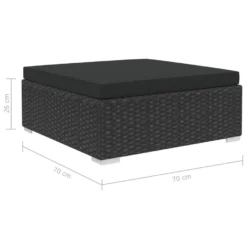 VidaXL 6-delige Loungeset Met Kussens Poly Rattan Zwart -Stijlvolle Tuinmeubelwinkel 1000002821 0102