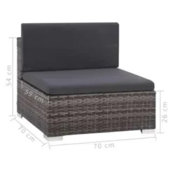 VidaXL 6-delige Loungeset Met Kussens Poly Rattan Grijs 6 VidaXL 6-delige Loungeset Met Kussens Poly Rattan Grijs -Stijlvolle Tuinmeubelwinkel 1000002904 0102