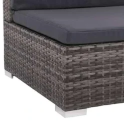 VidaXL 6-delige Loungeset Met Kussens Poly Rattan Grijs 7 VidaXL 6-delige Loungeset Met Kussens Poly Rattan Grijs -Stijlvolle Tuinmeubelwinkel 1000002904 0103