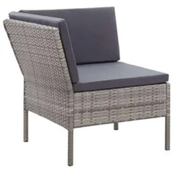 VidaXL 3-delige Loungeset Met Kussens Poly Rattan Grijs 7 VidaXL 3-delige Loungeset Met Kussens Poly Rattan Grijs -Stijlvolle Tuinmeubelwinkel 1000002943 0103