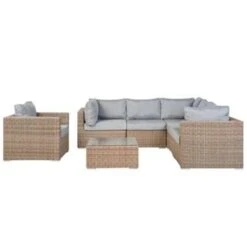 Beliani Loungeset CONTARE - Bruin - 6-delig