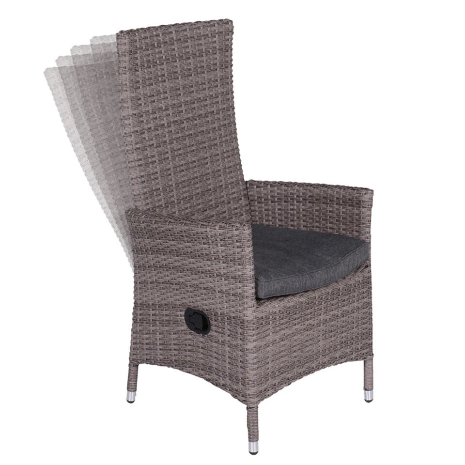 Garden Impressions Nice Verstelbare Tuinstoel Grijs - 2 Stuks 2 Garden Impressions Nice Verstelbare Tuinstoel Grijs - 2 Stuks - Afbeelding 2