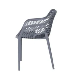 Garden Impressions Air XL Kunststof Tuinstoel Donker Grijs - 2 Stuks -Stijlvolle Tuinmeubelwinkel 1000003926 0104