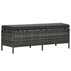 VidaXL 3-delige Loungeset Met Kussens Poly Rattan Grijs -Stijlvolle Tuinmeubelwinkel 1000005393 0103