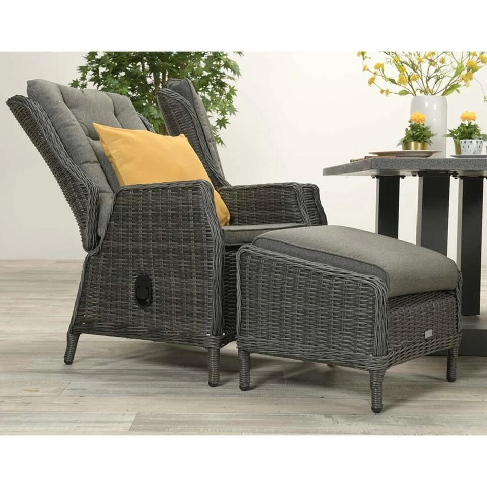 Garden Impressions Marbella Voetenbank Donker Grijs 2 Garden Impressions Marbella Voetenbank Donker Grijs - Afbeelding 2