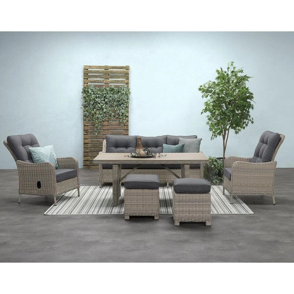 Garden Impressions Nova Lounge Dining Kruk - Vintage Willow 2 Garden Impressions Nova Lounge Dining Kruk - Vintage Willow - Afbeelding 2