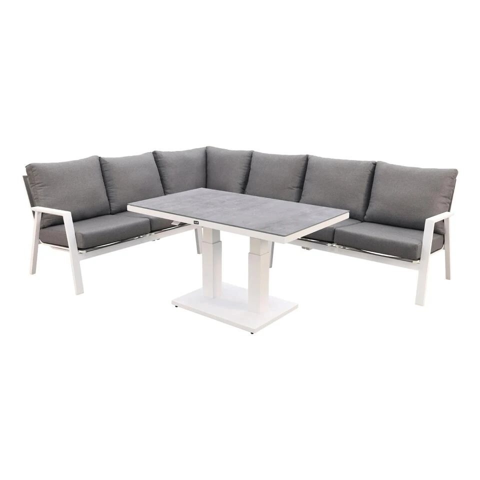 VDG Azoren Lounge Dining Set Links - White (tafel Verstelbaar) 1 VDG Azoren Lounge Dining Set Links - White (tafel Verstelbaar)