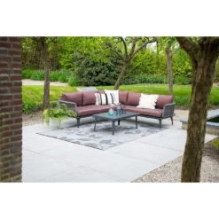 Garden Impressions Patricia Loungeset 4-delig - Licht Grijs -Stijlvolle Tuinmeubelwinkel 1000035538 0102
