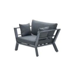 Garden Impressions Hiko Lounge Tuinstoel - Donker Grijs -Stijlvolle Tuinmeubelwinkel 1000040934 0103