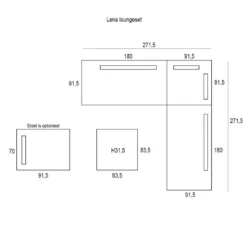 Garden Impressions Lena Loungeset 4-delig - Mint Grijs -Stijlvolle Tuinmeubelwinkel 1000041217 0103