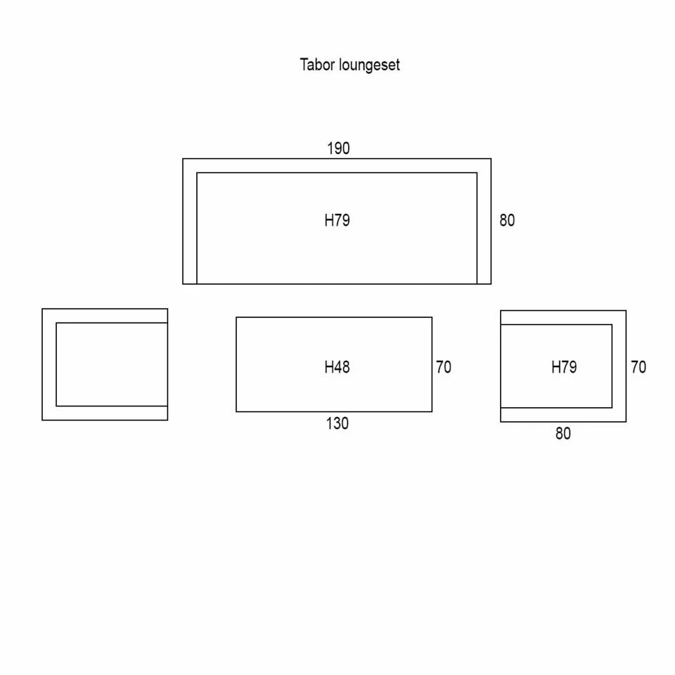 Garden Impressions Tabor Loungeset 4-delig - Mystic Grey 3 Garden Impressions Tabor Loungeset 4-delig - Mystic Grey - Afbeelding 3
