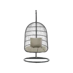 Beliani Hangstoel ALLERA - Zwart Polyester 7 Beliani Hangstoel ALLERA - Zwart Polyester -Stijlvolle Tuinmeubelwinkel 1000042133 0103