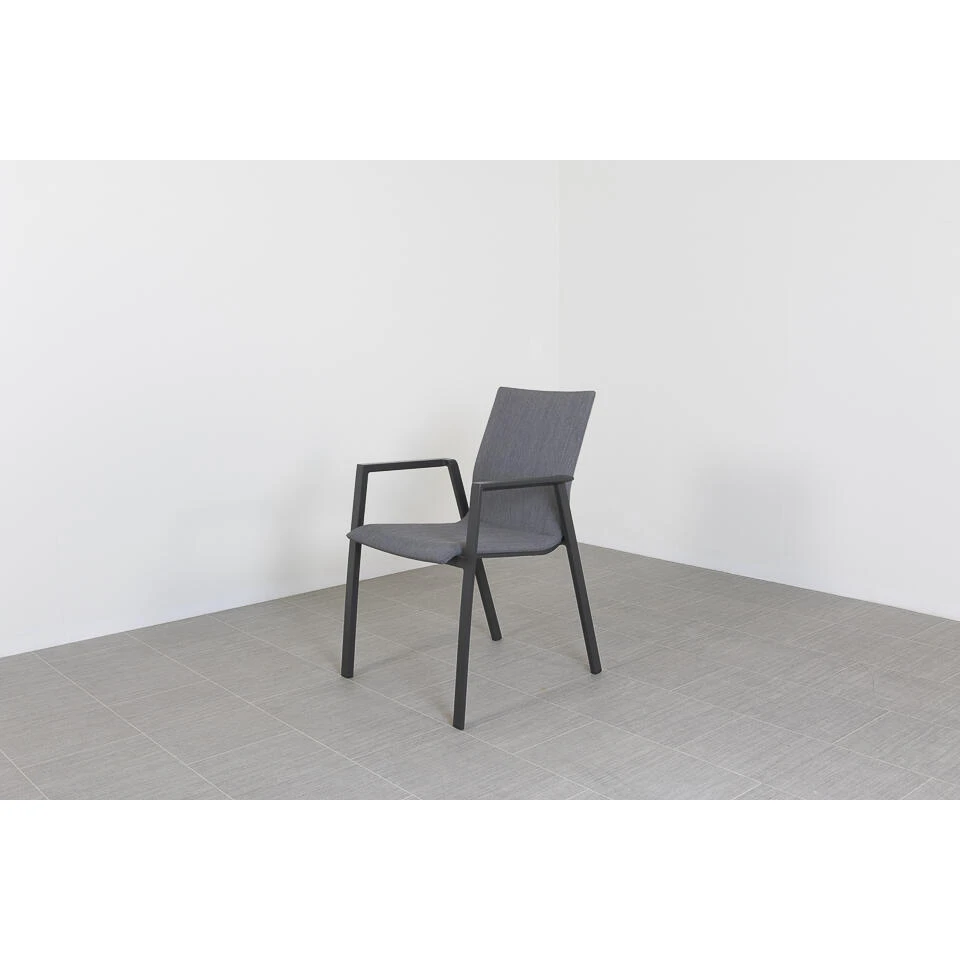 VDG Lima Stapelbare Tuinstoel - Antraciet 3 VDG Lima Stapelbare Tuinstoel - Antraciet - Afbeelding 3