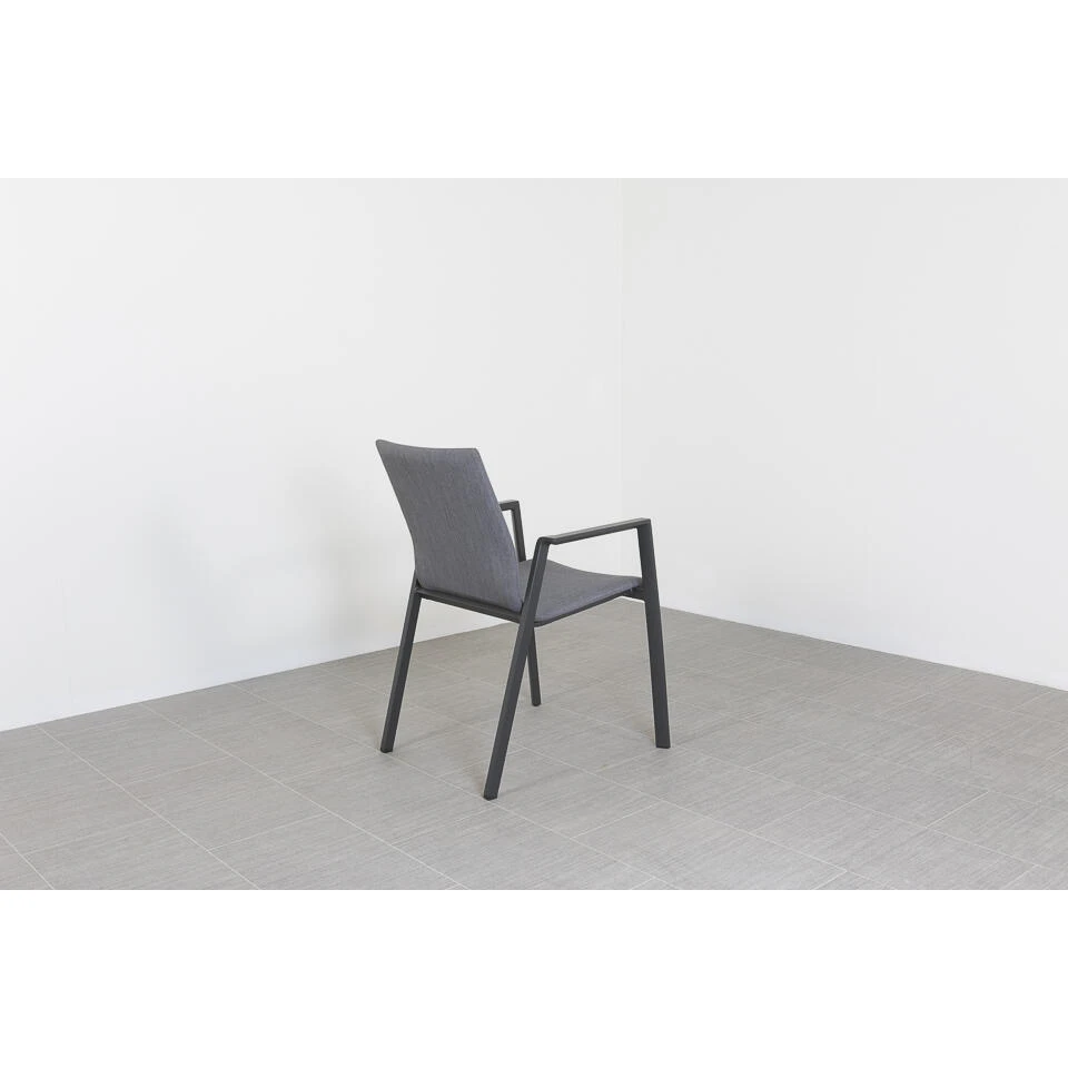 VDG Lima Stapelbare Tuinstoel - Antraciet 4 VDG Lima Stapelbare Tuinstoel - Antraciet - Afbeelding 4