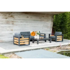 Garden Impressions Solo Lounge Fauteuil - Carbon Black/Mystic Grey -Stijlvolle Tuinmeubelwinkel 1000048695 0103