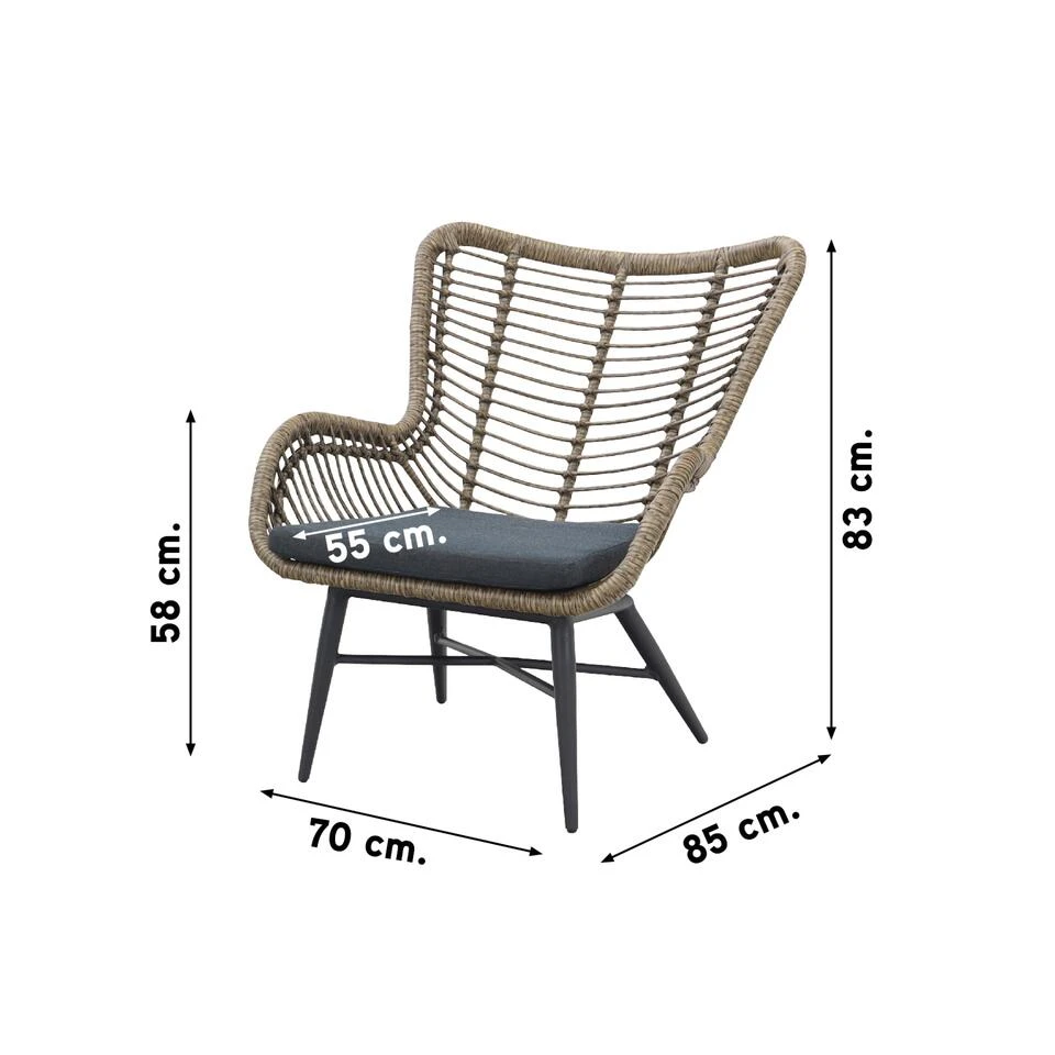 Jasmine Loungestoelen Set - Natural 2 Jasmine Loungestoelen Set - Natural - Afbeelding 2