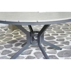 SenS-Line - Jersey Tuintafel Grey Ø140 Cm - Grijs -Stijlvolle Tuinmeubelwinkel 1000050318 0103