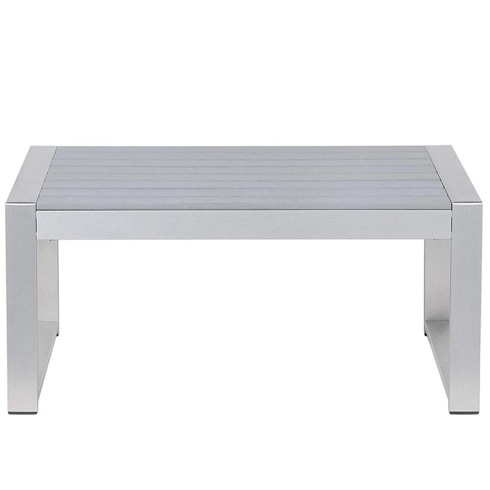Beliani Salontafel SALERNO - Grijs Aluminium 4 Beliani Salontafel SALERNO - Grijs Aluminium - Afbeelding 4