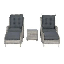 Garden Impressions Santa Rosa Tuinstoel + Voetenbank+bijzettafel -Stijlvolle Tuinmeubelwinkel 1000052349 0104