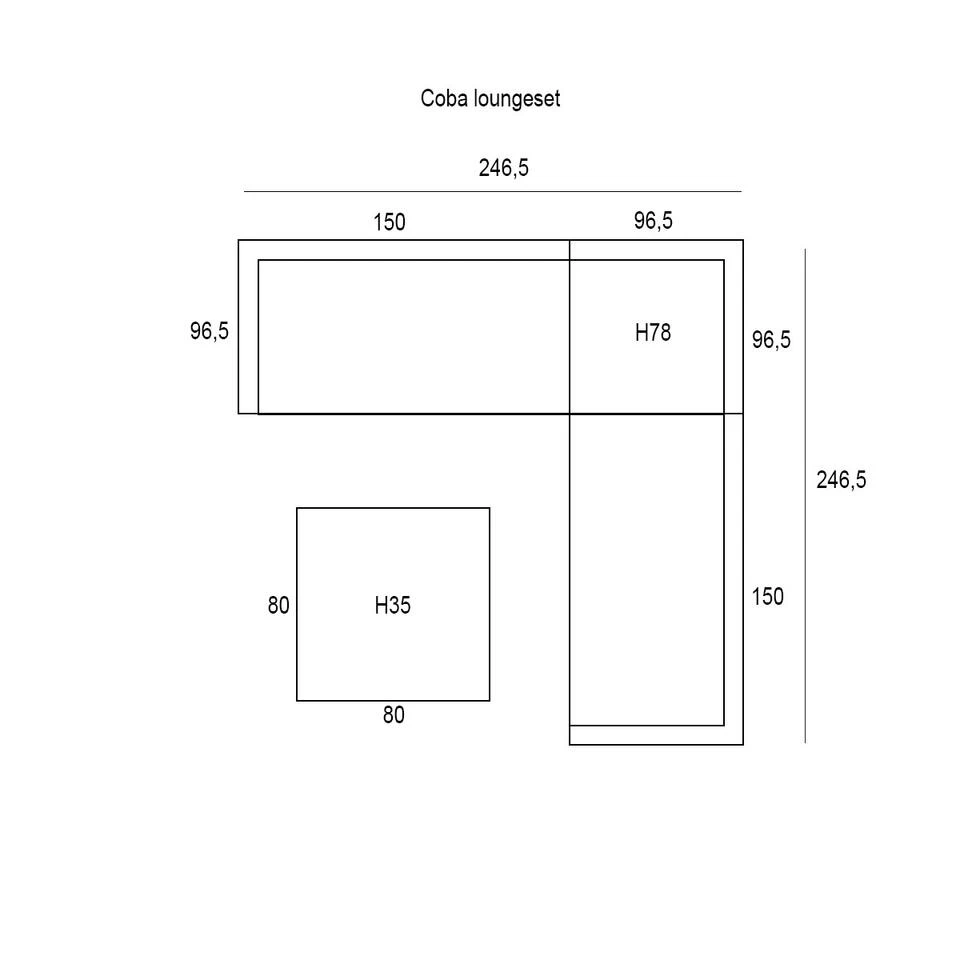 Garden Impressions Coba Lounge Set 4-delig - Mint Grey 3 Garden Impressions Coba Lounge Set 4-delig - Mint Grey - Afbeelding 3