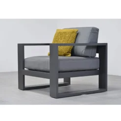 Garden Impressions Plaza Lounge Tuinstoel - Donker Grijs -Stijlvolle Tuinmeubelwinkel 1000052950 0103