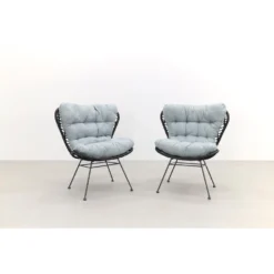 Garden Impressions Libelle Retro Loungestoel - Set Van 2 - Zwart -Stijlvolle Tuinmeubelwinkel 1000053011 0102