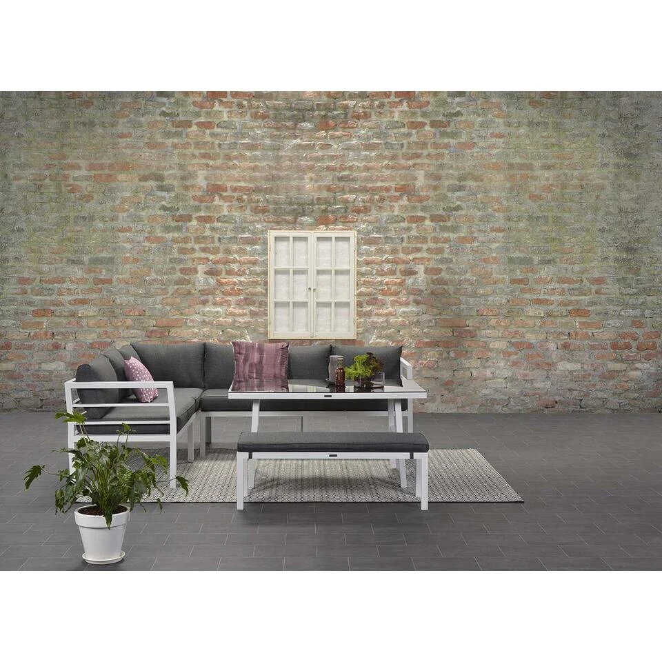 Garden Impressions Bari Lounge Diningset - 4 Delig - Wit 3 Garden Impressions Bari Lounge Diningset - 4 Delig - Wit - Afbeelding 3