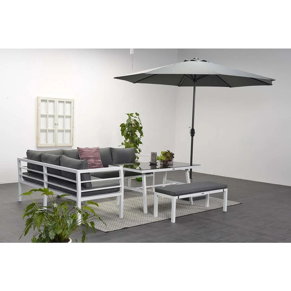 Garden Impressions Bari Lounge Diningset - 4 Delig - Wit 4 Garden Impressions Bari Lounge Diningset - 4 Delig - Wit - Afbeelding 4