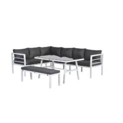 Garden Impressions Bari Lounge Diningset - 4 Delig - Wit