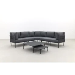 Garden Impressions Nina Loungeset - Carbon Black/Mystic Grey 6 Garden Impressions Nina Loungeset - Carbon Black/Mystic Grey -Stijlvolle Tuinmeubelwinkel 1000053033 0102