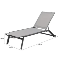 VDG Cairns Ligbedden + Bijzettafel Brasilia - Antraciet -Stijlvolle Tuinmeubelwinkel 1000054163 0102