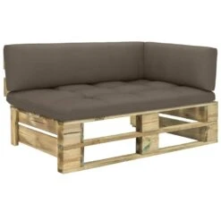 VidaXL Tuinhoekbank Pallet Groen Geïmpregneerd Grenenhout