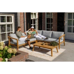 Exotan Lucca Teakhouten Loungeset - Hoekbank - 2-delig -Stijlvolle Tuinmeubelwinkel 1000056564 0103