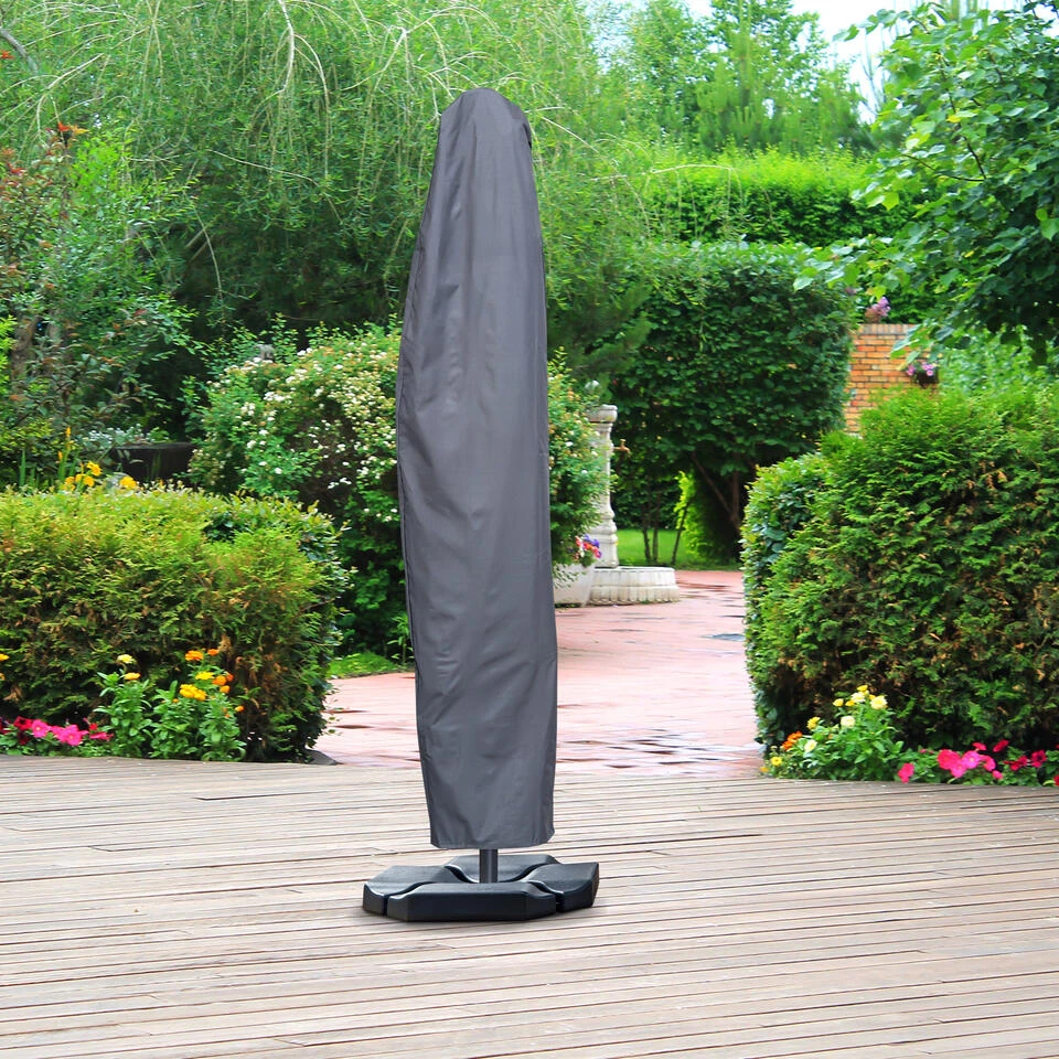 ACAZA Beschermhoes Voor Zweefparasol - Met 300 Cm Doorsnede - Donkergrijs 2 ACAZA Beschermhoes Voor Zweefparasol - Met 300 Cm Doorsnede - Donkergrijs - Afbeelding 2