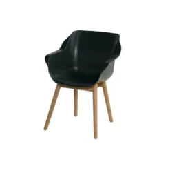 Set Van 2- Hartman Sophie Studio Diningstoel- Night Green- Teak Poot -Stijlvolle Tuinmeubelwinkel 1000073149 0102