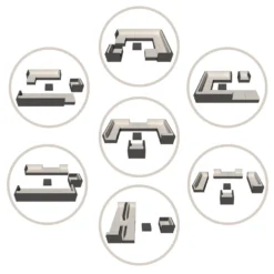 Tectake - Loungeset Las Vegas - Wicker - Grijs -Stijlvolle Tuinmeubelwinkel 1000077871 0102