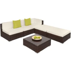 Tectake - Loungeset Parijs - Bruin -Stijlvolle Tuinmeubelwinkel 1000077872 0102