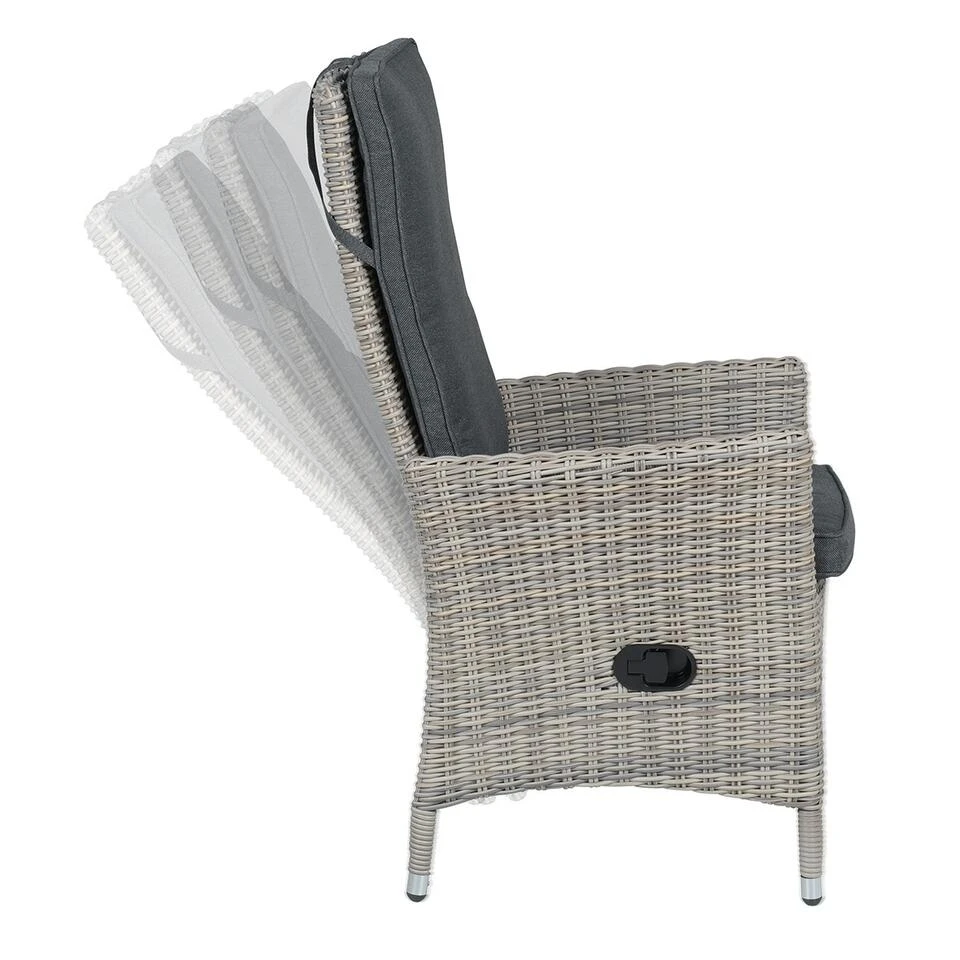 Garden Impressions Collin Verstelbare Tuinstoel - Vintage Willow 2 Garden Impressions Collin Verstelbare Tuinstoel - Vintage Willow - Afbeelding 2