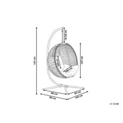 Beliani Hangstoel ARCO - Beige Polyester 6 Beliani Hangstoel ARCO - Beige Polyester -Stijlvolle Tuinmeubelwinkel 1000084499 0102