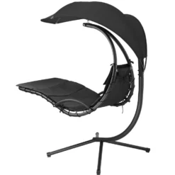 Tectake - Hangstoel Ligbed Maja - Zwart -Stijlvolle Tuinmeubelwinkel 1000086431 0102