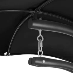 Tectake - Hangstoel Ligbed Maja - Zwart -Stijlvolle Tuinmeubelwinkel 1000086431 0103