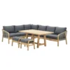 Garden Impressions Alora Lounge Dining Set 5-delig L-donker Grijs