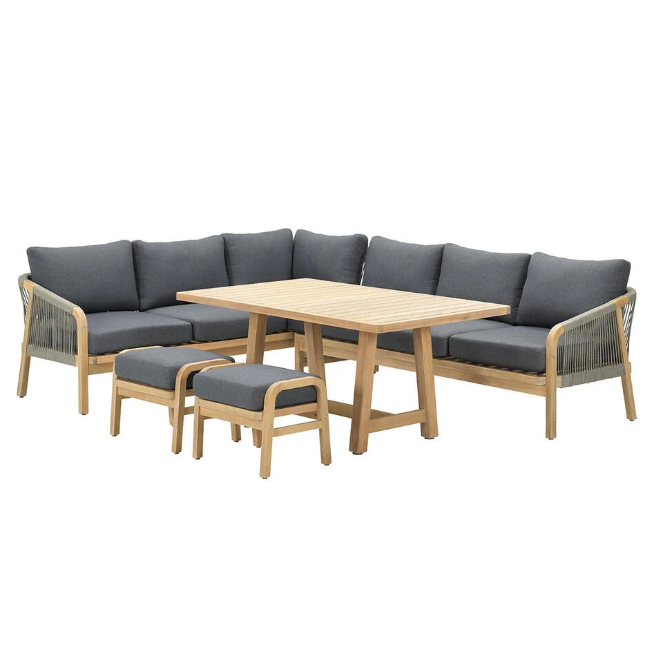Garden Impressions Alora Lounge Dining Set 5-delig L-donker Grijs 1 Garden Impressions Alora Lounge Dining Set 5-delig L-donker Grijs
