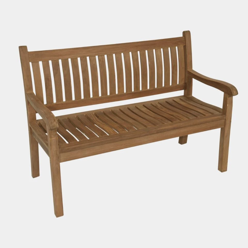 Teak Tuinbank Gebogen - Hout - Bruin 2 Teak Tuinbank Gebogen - Hout - Bruin - Afbeelding 2
