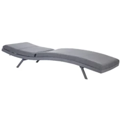 Beliani Tuinligstoel AMELIA - Grijs Textiel, Aluminium -Stijlvolle Tuinmeubelwinkel 1000088223 0103