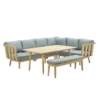 Garden Impressions San Leone Lounge Dining Set 6-delig-mint Grijs